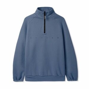 Butter Goods Men's Large Hampshire 1/4 Zip Pullover Blue Sweatshirt